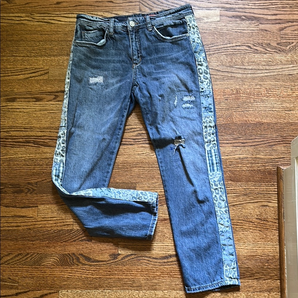 Pilcro Denim Jeans with Unique Side Stripes